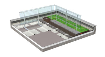 picture 1:SkyGard - Durchdringungsfreies und geprüftes Geländersystem für Dächer (von: Optigrün international AG)